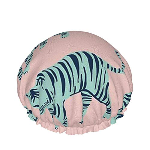 Cuffia Da Doccia Impermeabile, 2 Pack Cuffia Doccia Riutilizzabile Cuffia Da Bagno Donna Elastica Grande Showe Caps Per Donna Doccia Spa Salon - Foto 5