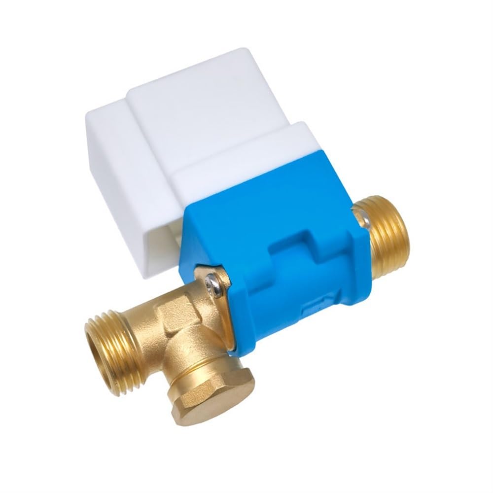 Anyaciy One Color Magnetic Solenoid Valve Brass Solenoid Valve, 12/24/220V Low Water Pressure Inlet, G1/2" Dn15 T Type Normal Close Solar Heater(220)
