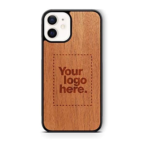 WUDN Custom Wooden Phone Case (Custom Mahogany) Compatible with iPhone 12 or 12 Pro Cover