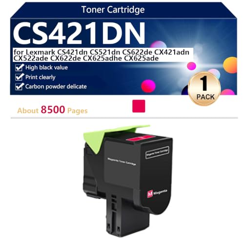 Cartouche toner CS421DN pour Lexmark CS521dn CX622de CX625ade laser magenta 1 pack