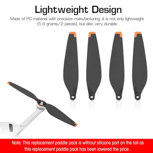 Image of Verilux Mini 3 Pro Propeller for DJI, 8pcs Propeller Blades Replacement for DJI Mini 3 Pro, Ultral Lightweight Silent Flight Propeller Set with Screwdriver 12 Screws Low Noise Replacement Drone Wings