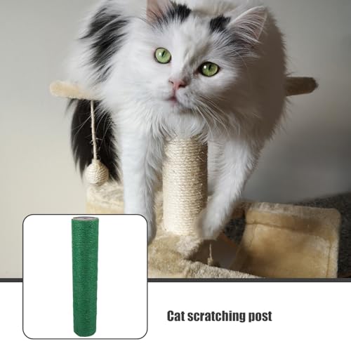 Poste rascador para gatos con cuerda, 40 cm alto miniatura 6