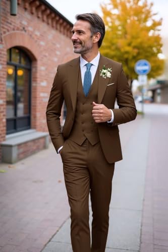 Men's Tuxedos Big and Tall Suits for Men Slim Fit 3 Piece Double Breasted Suit Men Business Prom Wedding Groom Suit Set3