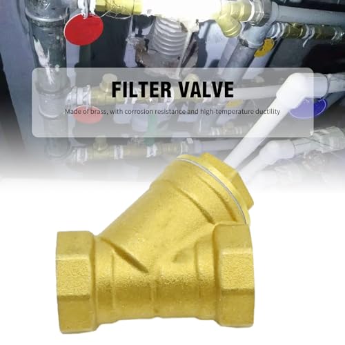 Image of 1 /2'' Y Strainer, Female Thread Y Shaped Brass Strainer Filter Valve Connector Pipe,Fittings Adaptor Connector for Water Oil Separation
