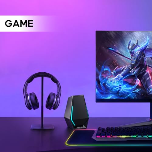 JIKIOU Headphone Stand Gaming Headset Holder Universal Aluminum Metal Headphones Holder Hanger with Aluminum Supporting Bar Flexible Headrest ABS Solid Base for All Headphone 2 Pack (Black) - Image 6