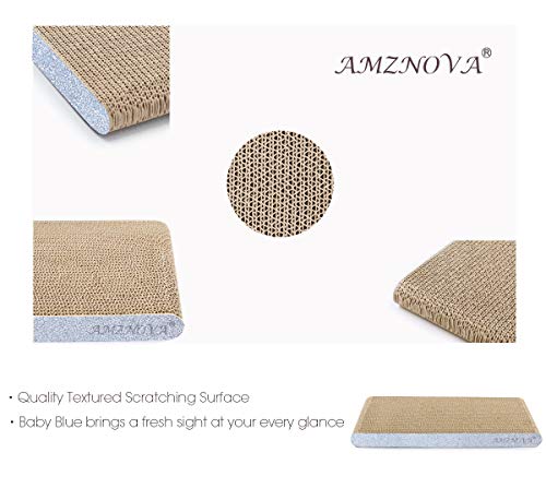 Image of AMZNOVA Cat Scratcher, Cardboard Cat Scratchers, Durable & Recyclable Scratch Pad, Colors Series, Narrow, Glitter Silver