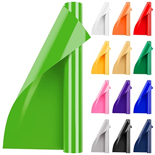 Artcut Iron On Heat Transfer Vinyl, 12 x 3ft for Fabric, Shirts, Clothing, Bag - Premium Roll for Halloween Decoration (Light Green)