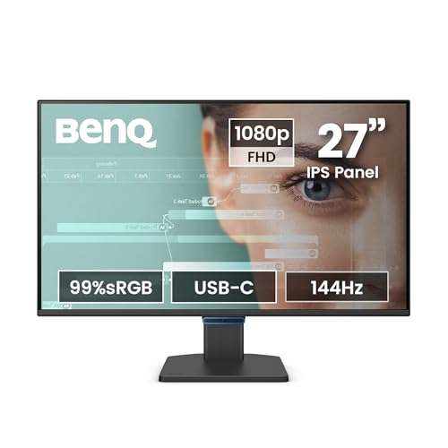 BenQ GW2790C 27' 1080p FHD 144Hz IPS Eye-Care Monitor casa-ufficio, USB-C, 1080x1920, Ottimizzatore Visivo, Senza Sfarfallio, Luce Blu Bassa, Cornice Ultra Sottile, Certificato TÜV, Eye-CareU