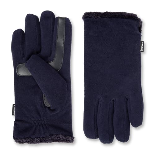 isotoner Women's Stretch Fleece Gloves with Smart Touch Technology, One Size, Midnight Blue - Smartdri
