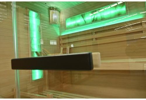 SANOTECHNIK Sauna LUXOR 2 with green LED lighting