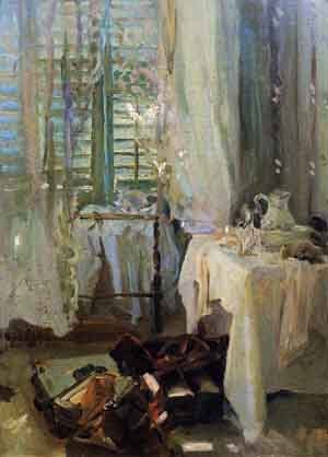 Peinture à l'huile grand format A Hotel Room Sargent pour grand mur