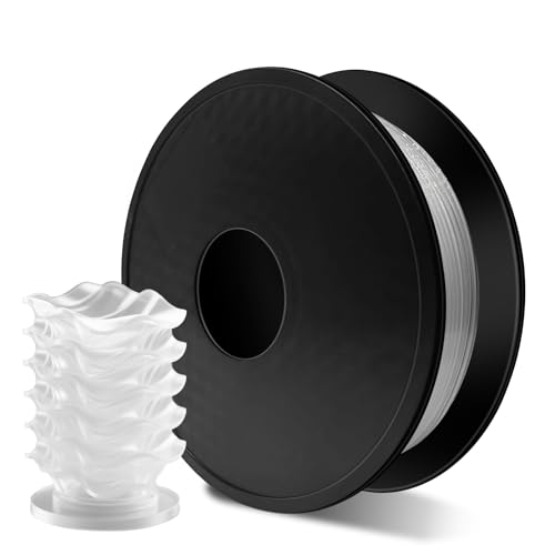 PCTG 3D Printing Filament 1.75mm, 1KG Spool PCTG Basic Filament Highly Transparent & Impact Resistant (Transparent)