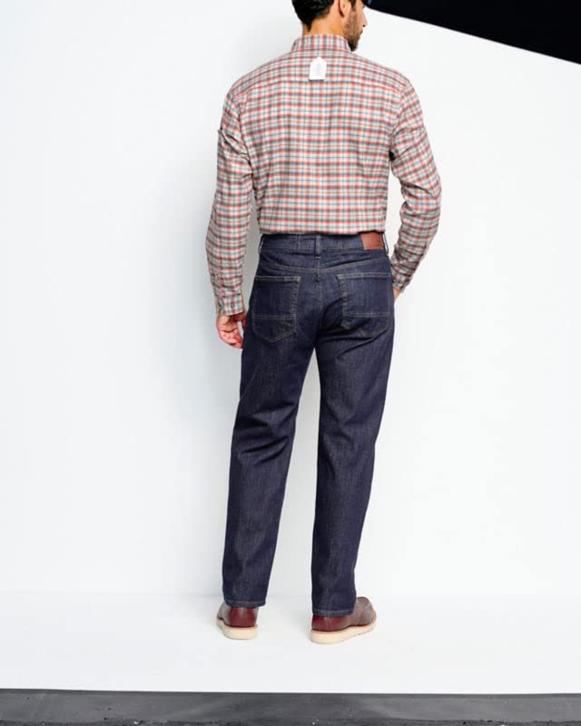 Orvis Montana Morning Denim Blue Jeans for Men - Improved Active Fit Mid-Stretch with Straight Leg and Clean Stitching4