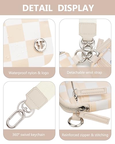 Image of Wallet Wristlet for Women, RFID Wallet Keychain with Dual Pocket | Nylon Wristlet Wallet with Coin Purse, ID Window, Card Holder and Small Wallet Design