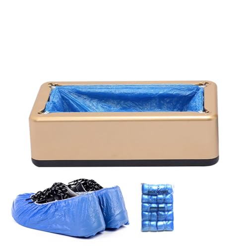 Máquina dispensadora de cubiertas de zapatos – Dispensador de cubiertas de zapatos portátil, juego automático de 100 fundas para zapatos, fundas antideslizantes a prueba de polvo para el hogar