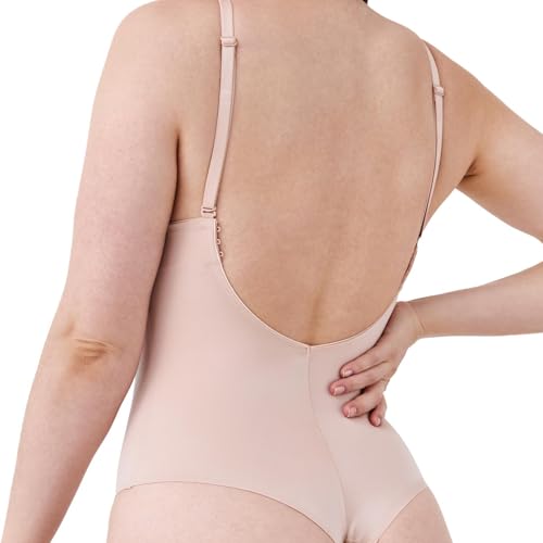 SPANXshape Suit Your Fancy Plunge Low-Back Thong Bodysuit - Comfortable One Piece - Medium Compression - Seamless3