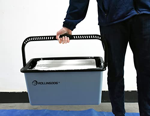 ROLLINGDOG 7PC 18 Inch Paint Roller Kit- 18 Inch Paint Roller Tray,Paint Bucket with Lid,3/8" Microfiber Roller Covers (Pack of 4) - Image 4