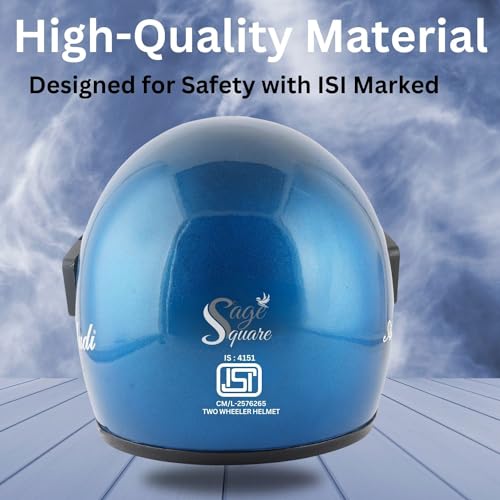 Image of Sage Square Audi Full Face Clear Visor Helmet | ISI Certified | High Standard Safety | Extra Comfort & Stylish