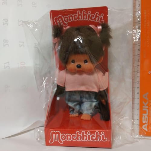 Monchhichi Plush Overseas Limited Edition Twin Tail Girl in Denim