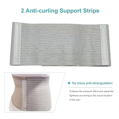 Faja abdominal para hombres y mujeres, cinturón ajustable para hernia umbilical, con 2 almohadillas removibles miniatura 5