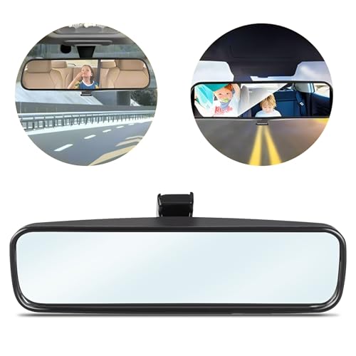 WODHMIEY Specchietto Retrovisore Interno, 814842 Specchietto Auto Regolabile Rimovibile,Specchietto Retrovisore Interno Antiriflesso Girevole Adatto per 107/206/106,Adatto per C1