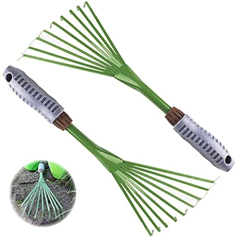 2 Stück Mini Garten Rrechen Handrechen Pulverbeschichteter Rechen Cover