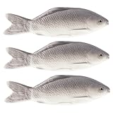 SUPVOX 3 Piezas Simulación Peces Decorativos PU Imitación Adornos Escritorio Realistas para Decoración Hogar Oficina
