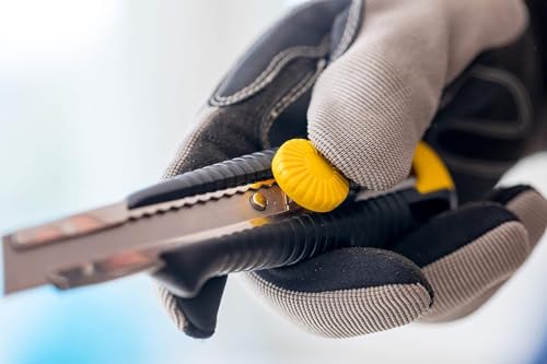 Image of Urban Elite 18mm Utility Cutter Replacement Blades | Pack of 10 | Compatible with Standard Snap-Off Utility Knives | For Cardboard, Cartons, Packaging, DIY, Home & Office