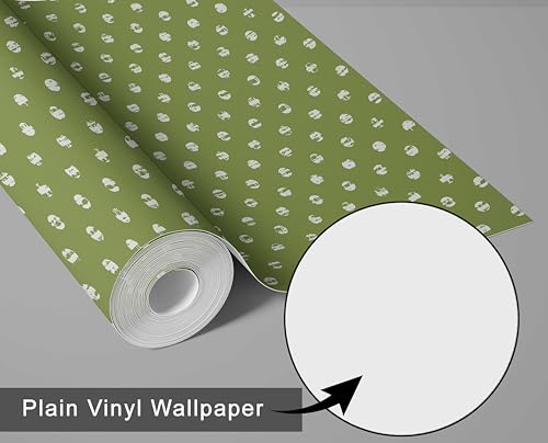 Papier peint vert à pois minimalistes S4sassy revêtement mural