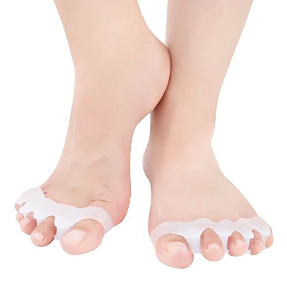 pedimendtm Silikon Gel-Zehentrenner | entzündeten Fußballen Corrector Überlappender Zehen und Hallux Valgus Korrektur | Flexible Fuß Spacer Spreader