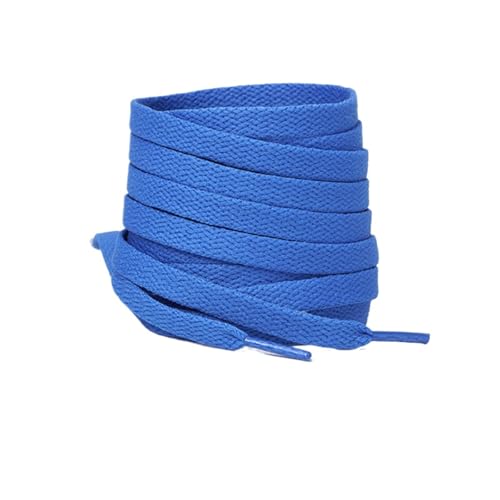 XIANMY Cordones planos de 8 mm, cordones finos para zapatos, cordones de repuesto para zapatos deportivos, zapatos deportivos, zapatos casuales de lona, botas, 100 cm, Blue, 100