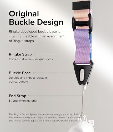 Ringke Alça de cordão [fivela de um toque] projetada para alça de câmera e alça de telefone, alça de