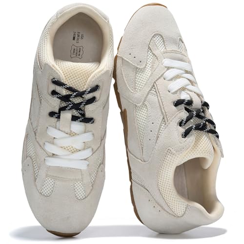 Image of Project Cloud Leather Barefoot Shoes Women - Memory Foam Lace-Up Womens Sneakers - Lightweight & Non Slip Womens Shoes Casual - All-Day Women's Fashion Sneakers for 2026