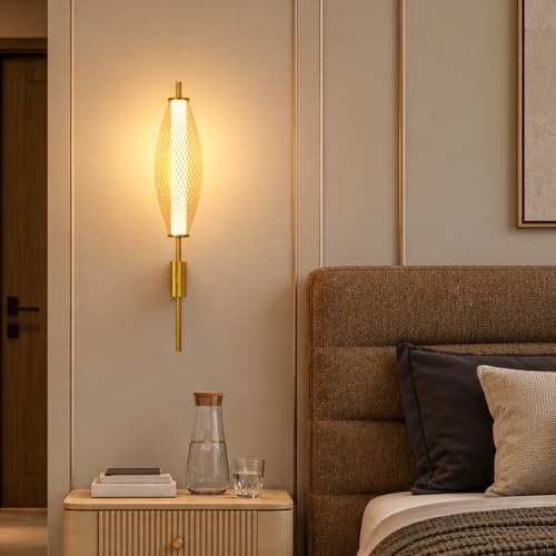 Image of Murphy Glint Mesh 12W Wall Light |Aluminium Body |Golden Finish| Pack of 1 | 3-in-1 Color Changing LED (Cool White /Warm White /Natural White) with 2-Year Warranty