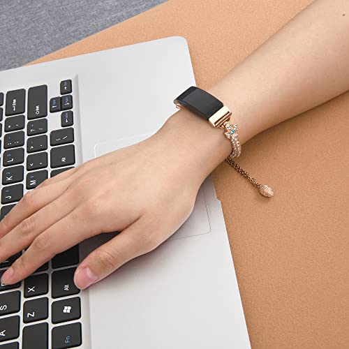 Correa de Acero Inoxidable Compatible con Fitbit Inspire miniatura 3