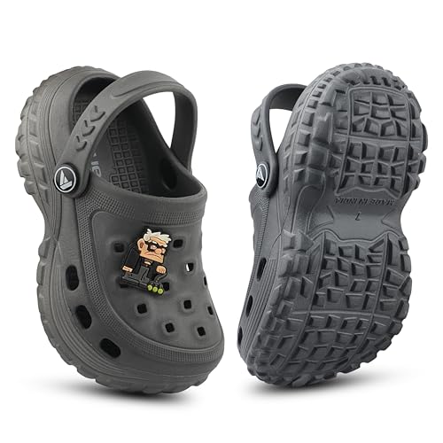 Image of FUEL Poddle Comfortable Indoor & Outdoor Casual Garden Clogs, Soft Cushioned Footbed and Lightweight EVA Slip-On Kids Clogs for Boys & Girls