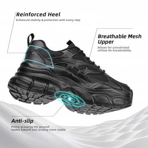 Image of Kundork Womems Walking Shoes Running Tennis Fashion Sneakers Athletic Gym Workout Comfortable Breathable Lightweight