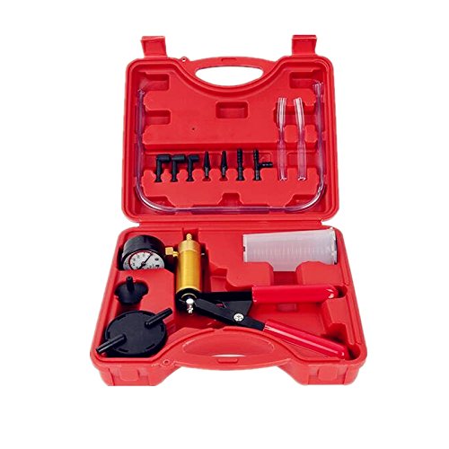 Car Auto Hand Held Vacuum Pistol Pump Brake Bleeder Adaptor Fluid Reservoir Tester Kit 2 in 1 Tool Kits