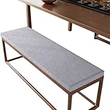 GOUBO Benutzerdefinierte Bankkissen 50 x 106 cm Unterseite Antirutsch Biertischauflagen Waschbar Abnehmbar für Fensterbank Outdoor Gartenmöbel Terrasse Drinnen Sitz, Hellgrau