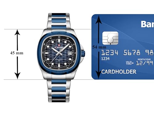 Image of NAVIFORCE NF9240 Square Unique Temperament Strap with dial Analog Watch