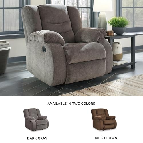 Signature Design by Ashley Manual Rocker Recliner Chair, Gray, Tulen - image 4