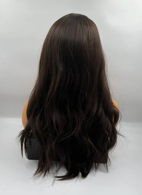 Miniatura 7 de ASHELY - Peluca rizada de color marrón oscuro, pelucas sin pegamento para mujer, pelucas de cabello largo sintético natural para uso diario (pelucas