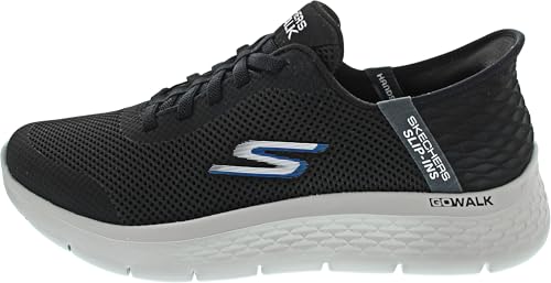 Skechers Go Walk Flex Hands Up, Zapatillas Hombre, Black Textile/Synthetic, 44 EU