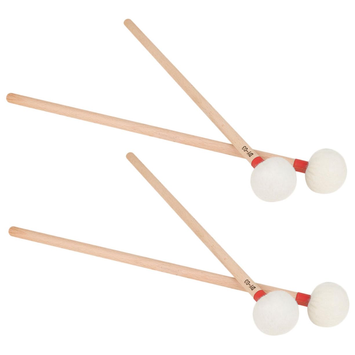 ifundom 4 Piezas Mazos de Timbales con Cabeza de Fieltro Baquetas de Timbales con Mango de Madera para Percusión para Marimba de Concierto