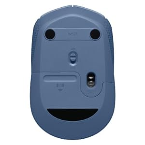 Logitech M170 Wireless Mouse for PC, Mac, Laptop, 2.4 GHz with USB Mini Receiver, Optical Tracking, 12-Months Battery Life, Ambidextrous - Blue Grey