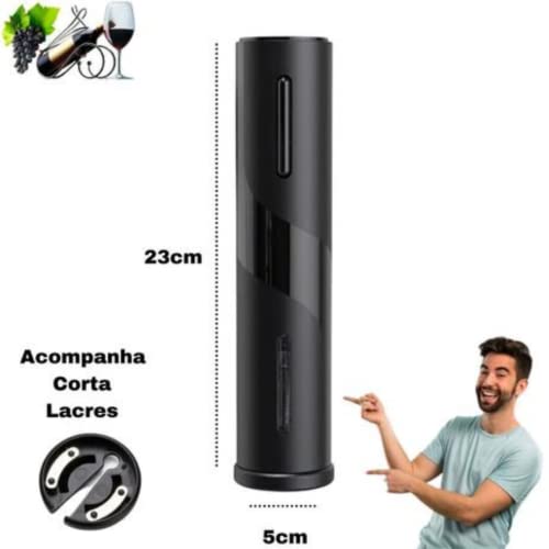 Abridor de Vinho Eletrico Saca Rolhas Automático