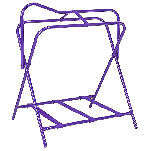 Tough1 Folding Floor Saddle Rack Purple