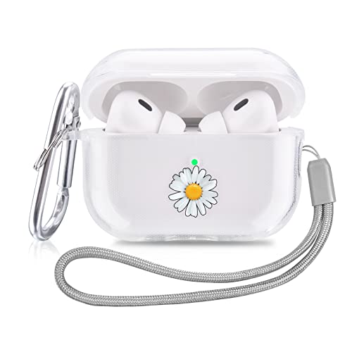 Mofree Compatible With Airpods Pro 2 Case Clear, Soft Tpu Airpods Pro 2Nd Generation Case With Lanyard And Durable Keychain, Shockproof Cover For Ipod Pro 2 Wireless Charging Case 2022 -Daisy #TOP6
