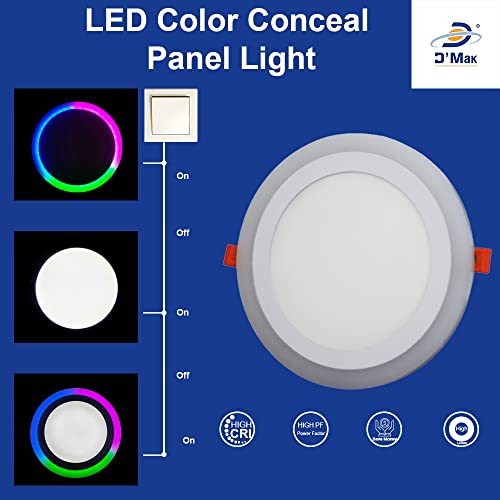 Image of DMT 15 Watt Round PGB Effect 3D LED Panel Light (Multicolour).