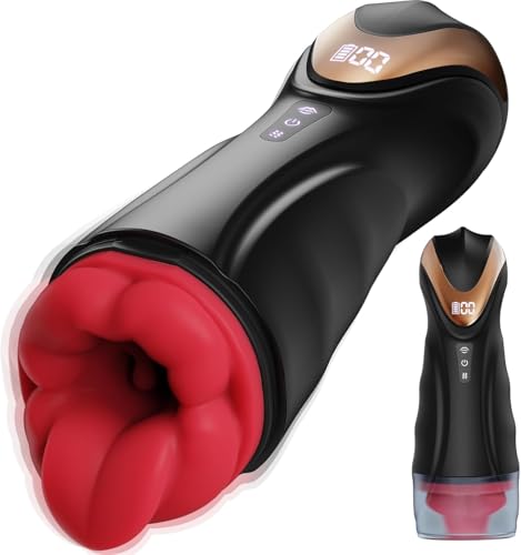 2026 New Edition Male Masterburbatar Hands Free Milker, Cooling Heating, 7 Sucking Rotating Licking, Blowjobob Machine for Man Tight Sleeve Underwear STF563